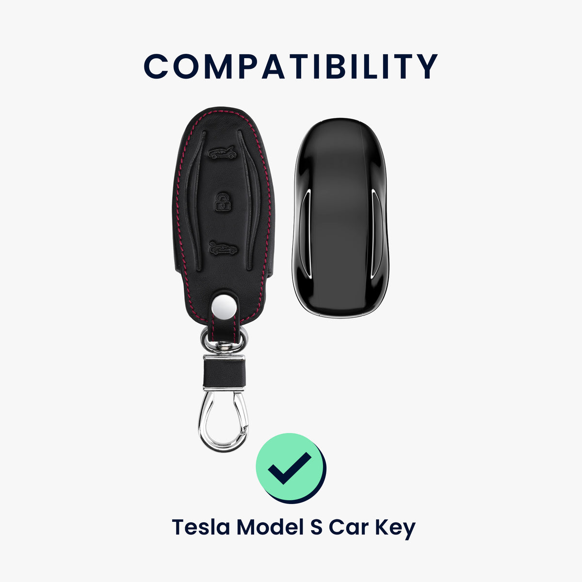 Tesla Model S Faux Leather Car Key Cover