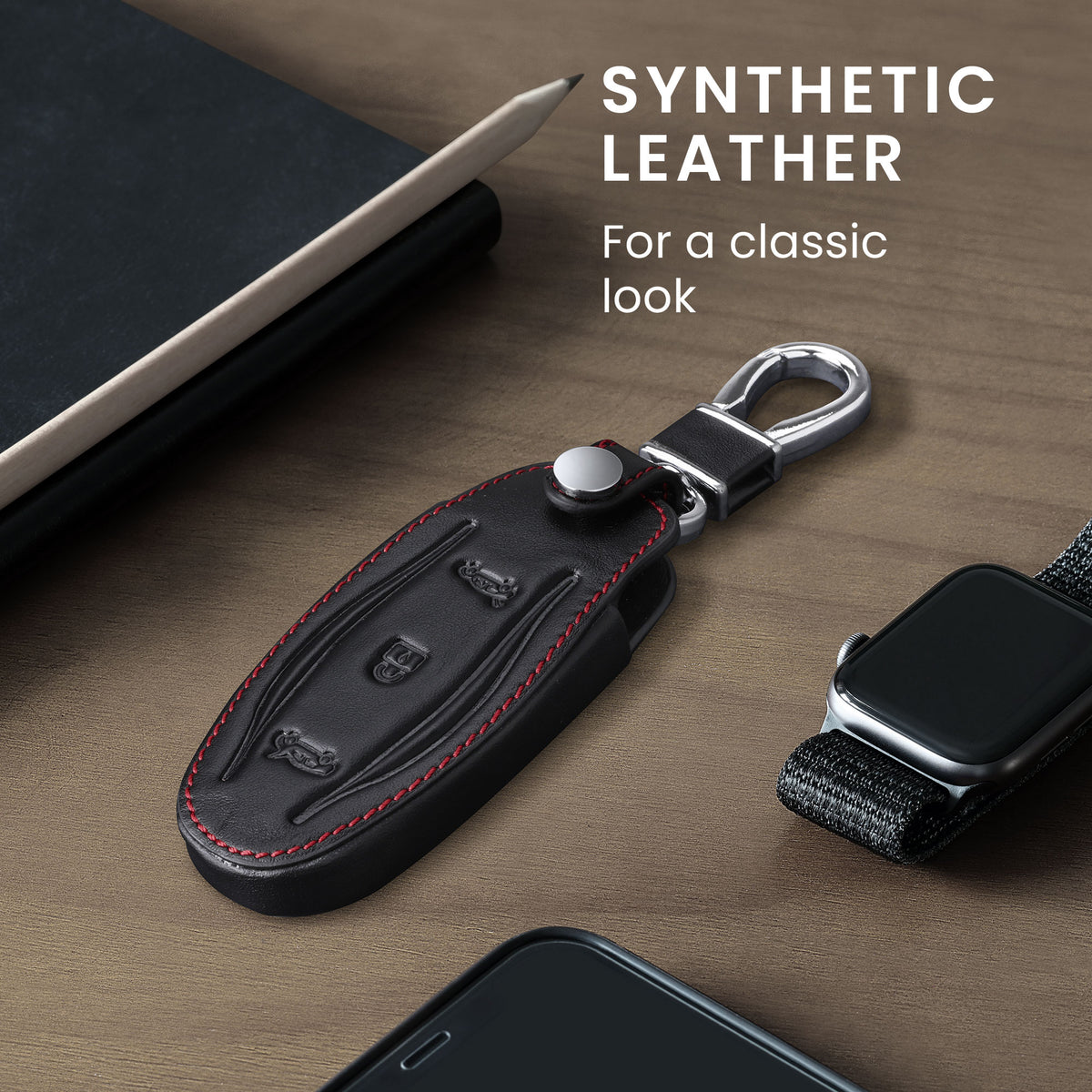 Tesla Model S Faux Leather Car Key Cover