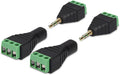 kwmobile 2x 3,5 mm Klinkenstecker Adapter - Klinke auf 3-Pin Audio Kabel Terminal Block Set - Terminalblock 3.5 mm Klinke 3-polig - Schraubbefestigung Schwarz  [dsg02]