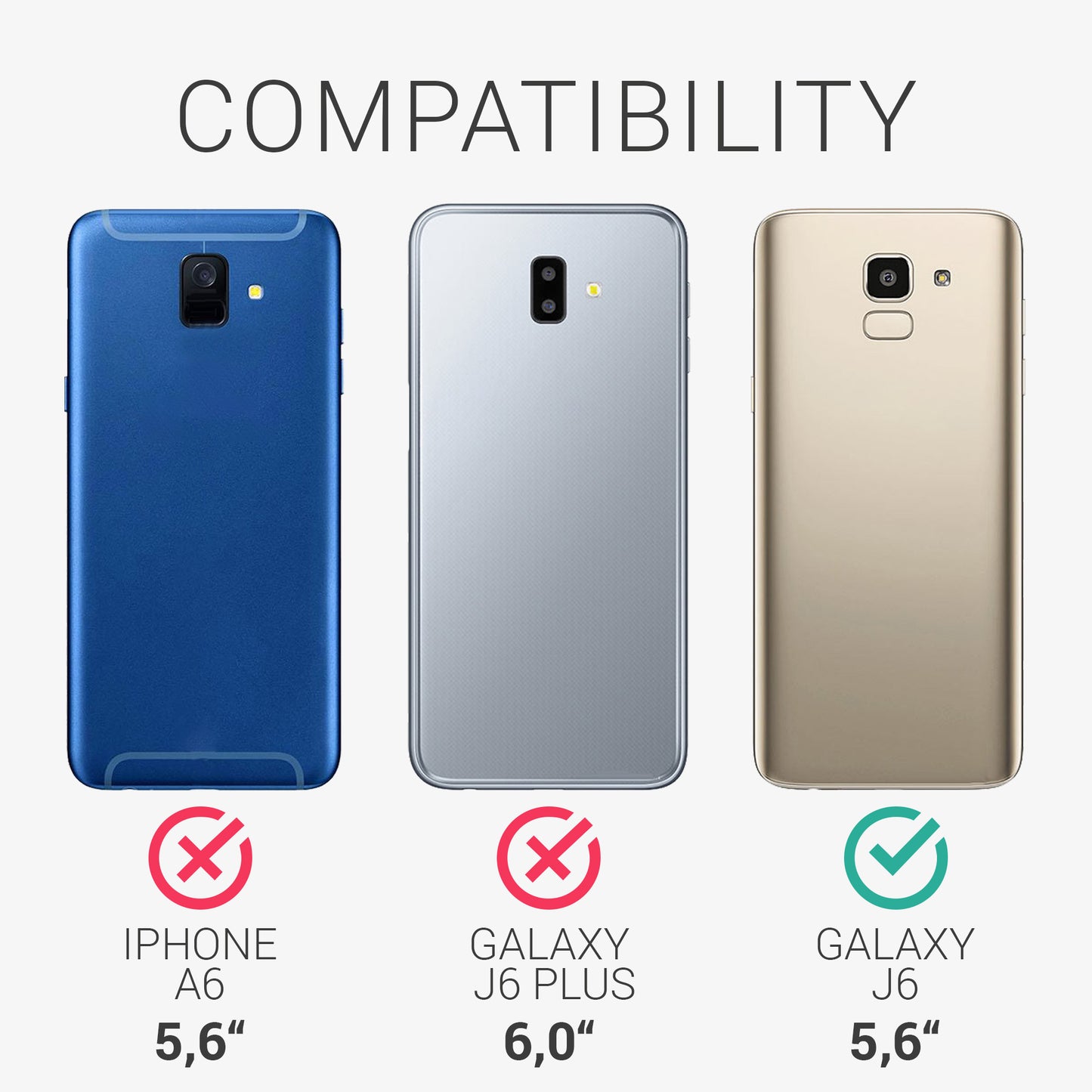 kwmobile Phone Case for Samsung Galaxy J6 Protective Cover