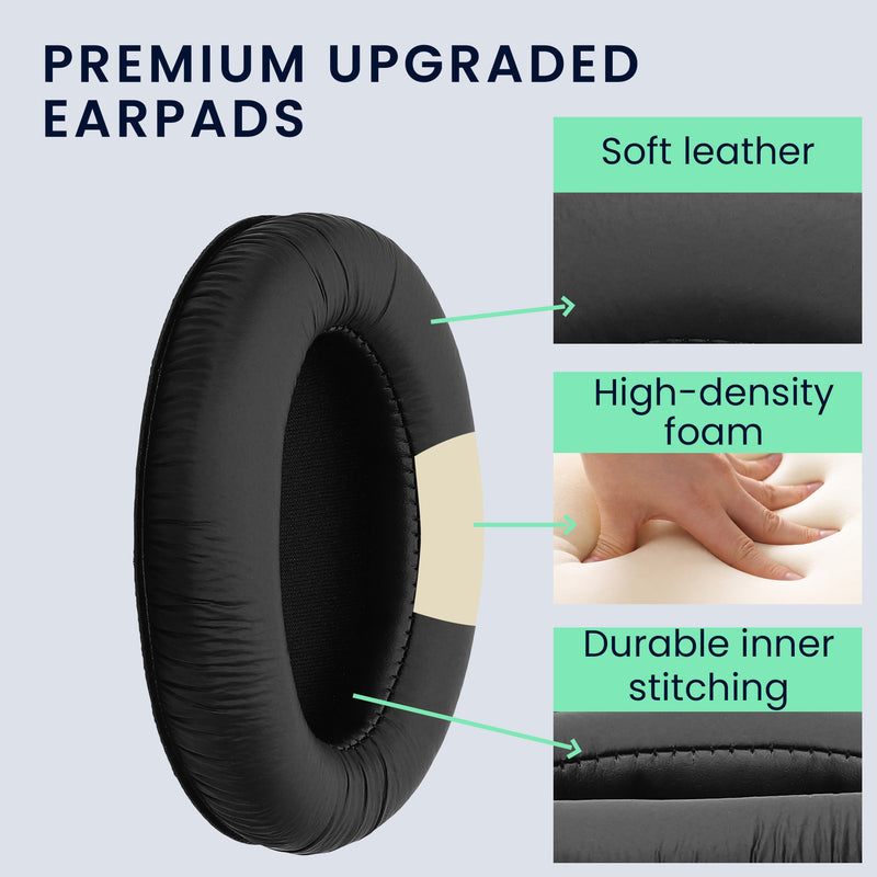 kwmobile Ear Pads for Sennheiser HD201 / HD206 / HD180 / HD200 Pro Earpads Replacement Earpads Headphone Spare Parts Headphone Replacement Pads for Over Ear Headphones