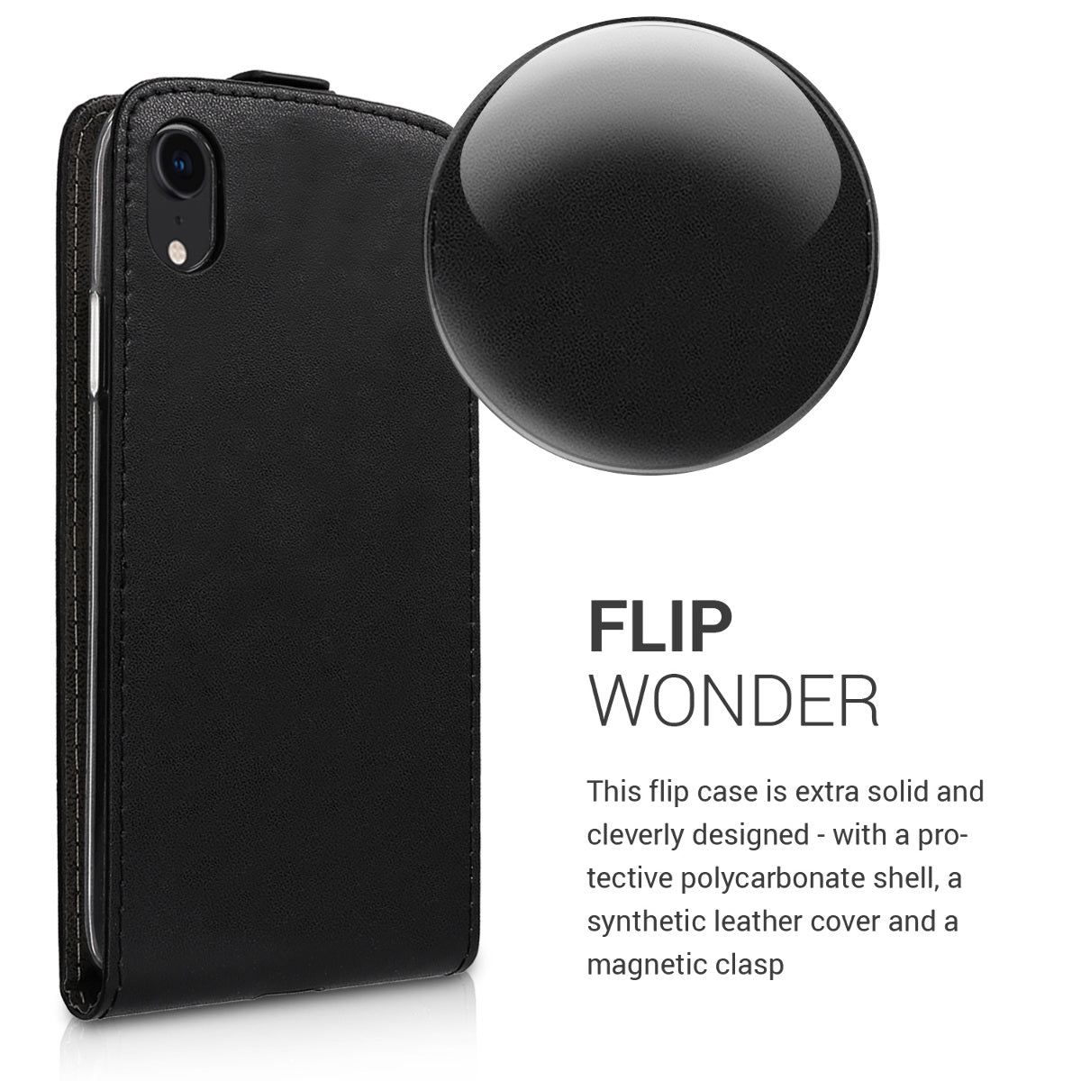kwmobile Protective Case Compatible with Apple iPhone XR - Flip Cover