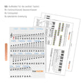 kwmobile Klavier Keyboard Noten Aufkleber - für 49 61 76 88 Tasten Instrumente - Vinyl Piano Sticker für weiße Tasten