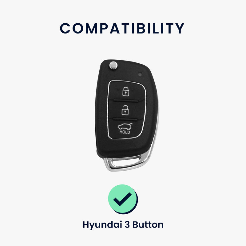 Hyundai 3-Button Flip Silicone Car Key Cover