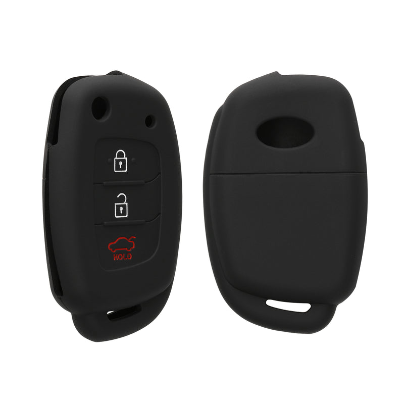 Hyundai 3-Button Flip Silicone Car Key Cover