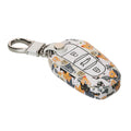 Faux Leather Case for Peugeot Citroen 3-Button Smart Key Car Key (Keyless Go only)