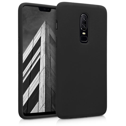 kwmobile Cell Phone Case for OnePlus 6 Case - Silicone - Wireless Charging - Protective Cover