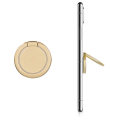 kwmobile Smartphone Ring Fingerhalter aus Metall - 360° drehbare Ringhalter Handy Fingerhalterung mit Standfunktion