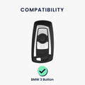 kwmobile Car Key Protection Case Compatible with BMW 3-Button Smart Key (Keyless Go Only) Cover
