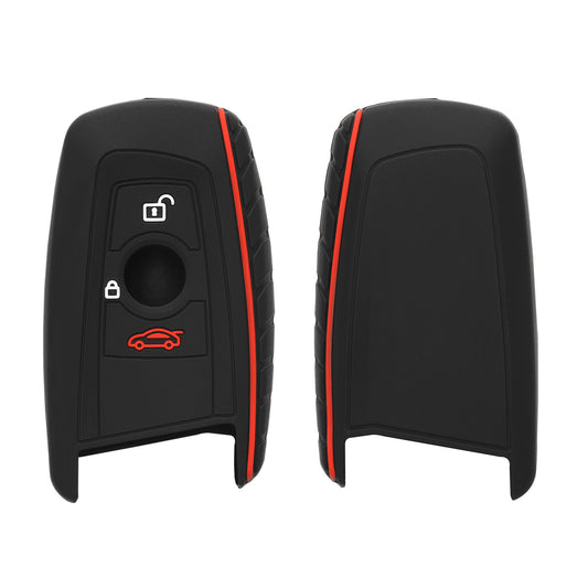 kwmobile Car Key Protection Case Compatible with BMW 3-Button Smart Key (Keyless Go Only) Cover