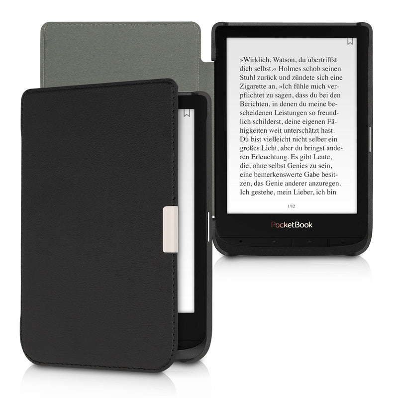 Faux Leather Case compatible with Pocketbook Touch Lux 4/5/Touch HD 3/Color (2020)/ Vivlio Lux 5