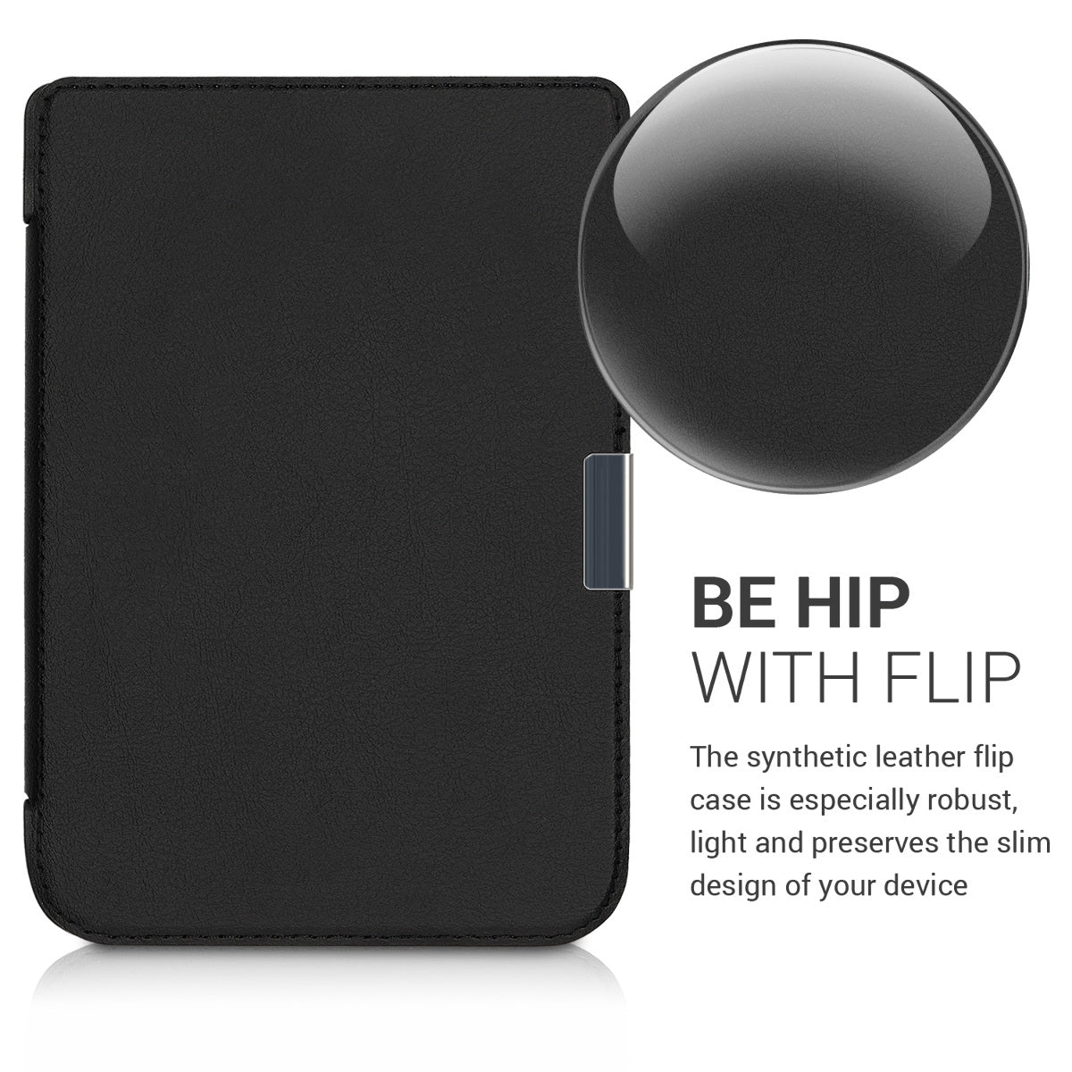 Faux Leather Case compatible with Pocketbook Touch Lux 4/5/Touch HD 3/Color (2020)/ Vivlio Lux 5