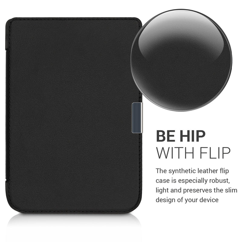 Faux Leather Case compatible with Pocketbook Touch Lux 4/5/Touch HD 3/Color (2020)/ Vivlio Lux 5