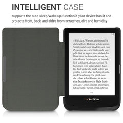 eReader Flip Case für Pocketbook Touch Lux 4/5/Touch HD 3/Color (2020)/ Vivlio Lux 5 mit Auto-Sleep