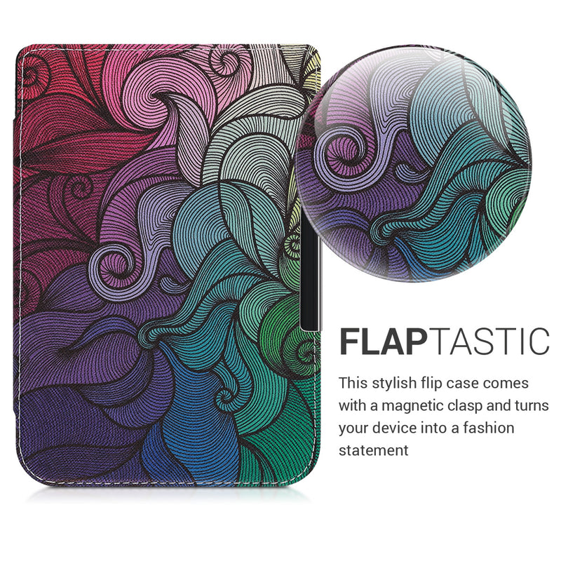 eReader Flip Case für Pocketbook Touch Lux 4/5/Touch HD 3/Color (2020)/ Vivlio Lux 5 mit Auto-Sleep