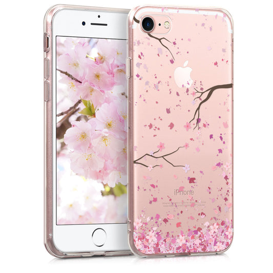 kwmobile Case Compatible with Apple iPhone SE (2022) / iPhone SE (2020) / iPhone 8 / iPhone 7 - Silicone Transparent Cover