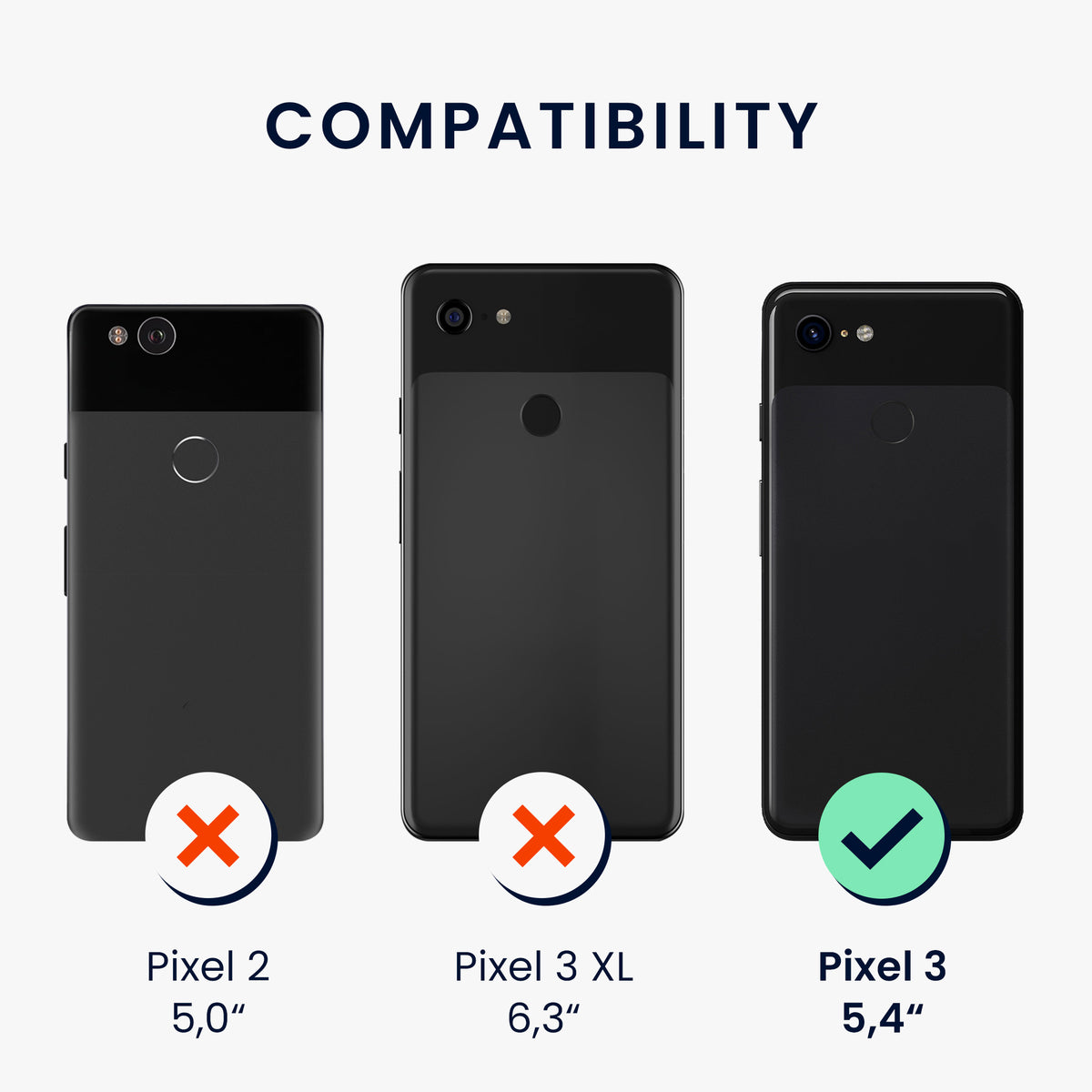 kwmobile Phone Case for Google Pixel 3 Case - Silicone Case - Protective Cover