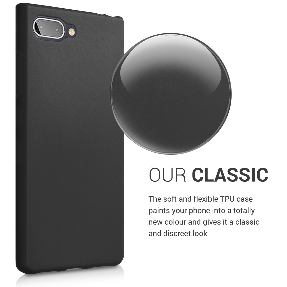 kwmobile Phone Case for Blackberry KEYtwo LE (Key2 LE) Case - Wireless Charging - Protective Cover