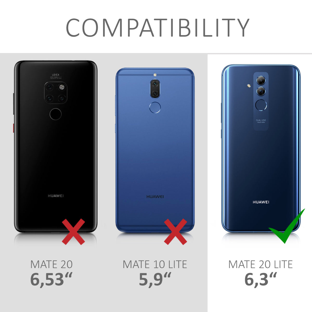 kwmobile Phone Case for Huawei Mate 20 Lite Cover - Silicone Case - Wireless Charging - Protective Cover