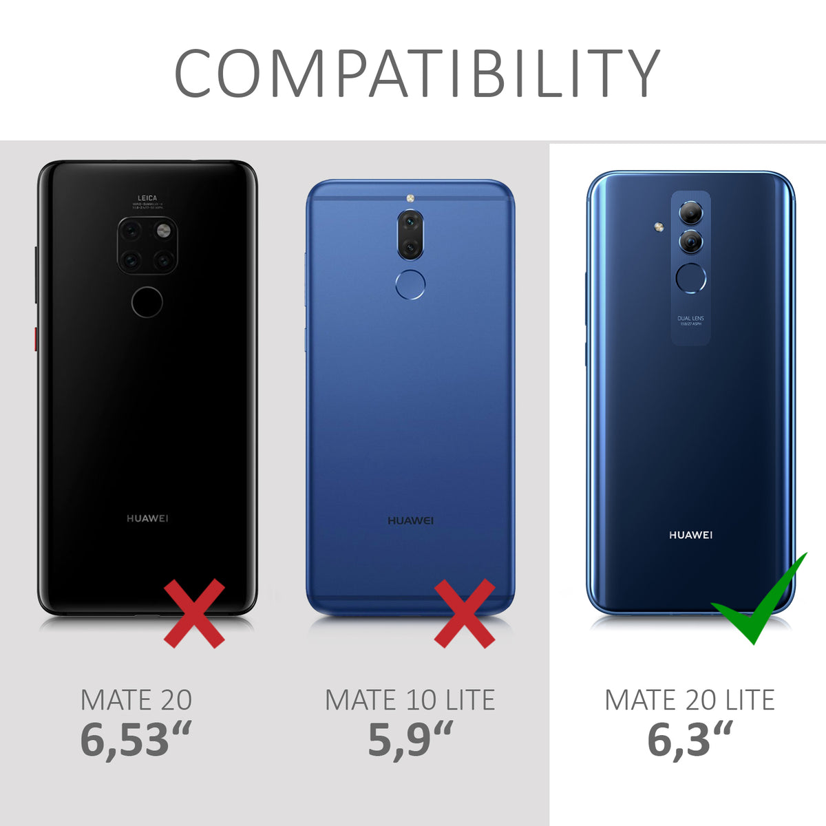 kwmobile Phone Case for Huawei Mate 20 Lite Cover - Silicone Case - Wireless Charging - Protective Cover