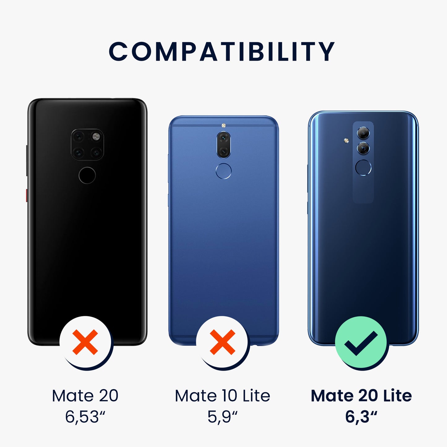 kwmobile Phone Case for Huawei Mate 20 Lite Cover - Silicone Case - Wireless Charging - Protective Cover