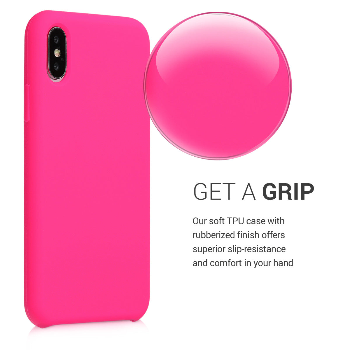 kwmobile Phone Case for Apple iPhone XS - Silicone Case - Wireless Charging - Protective Cover