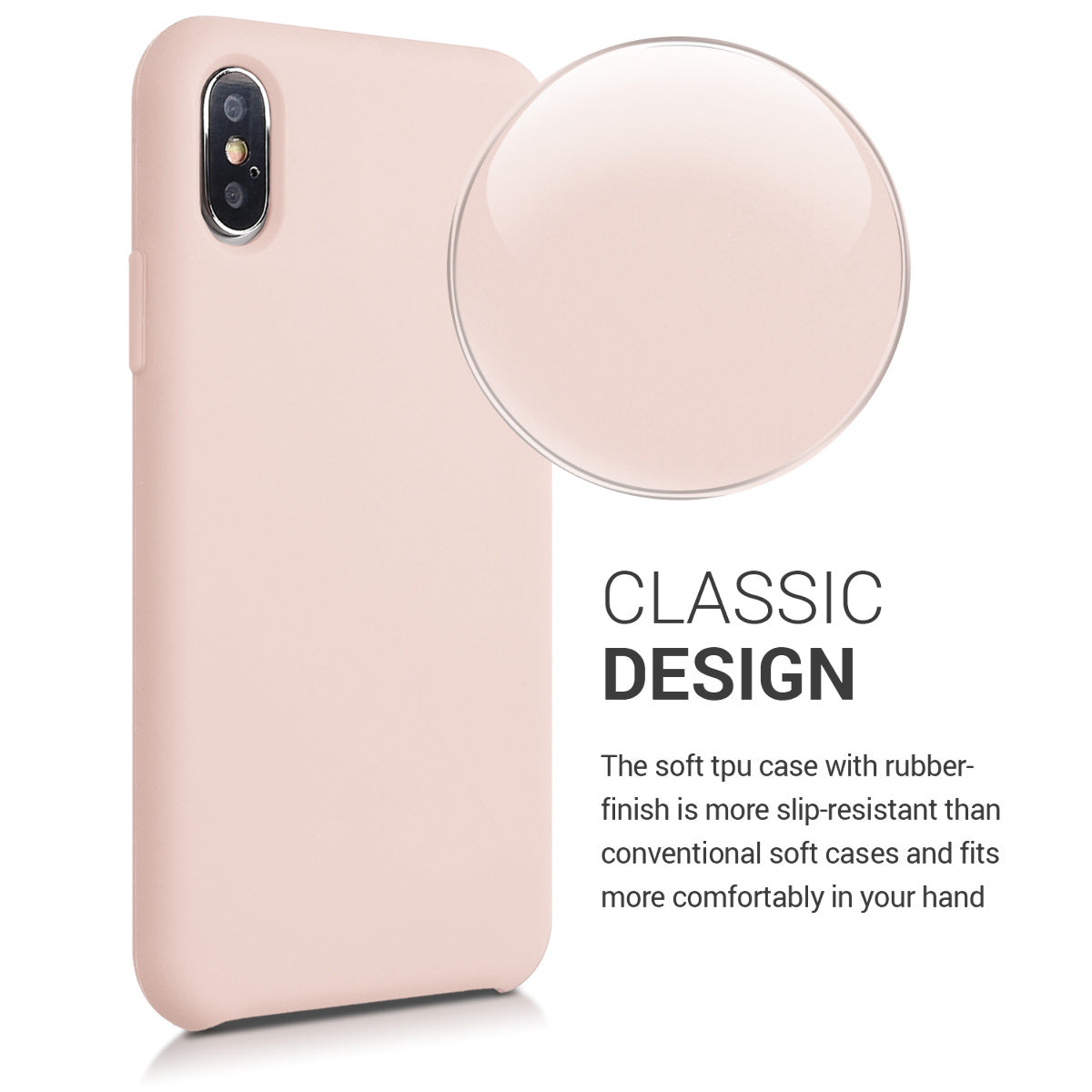 kwmobile Phone Case for Apple iPhone XS - Silicone Case - Wireless Charging - Protective Cover