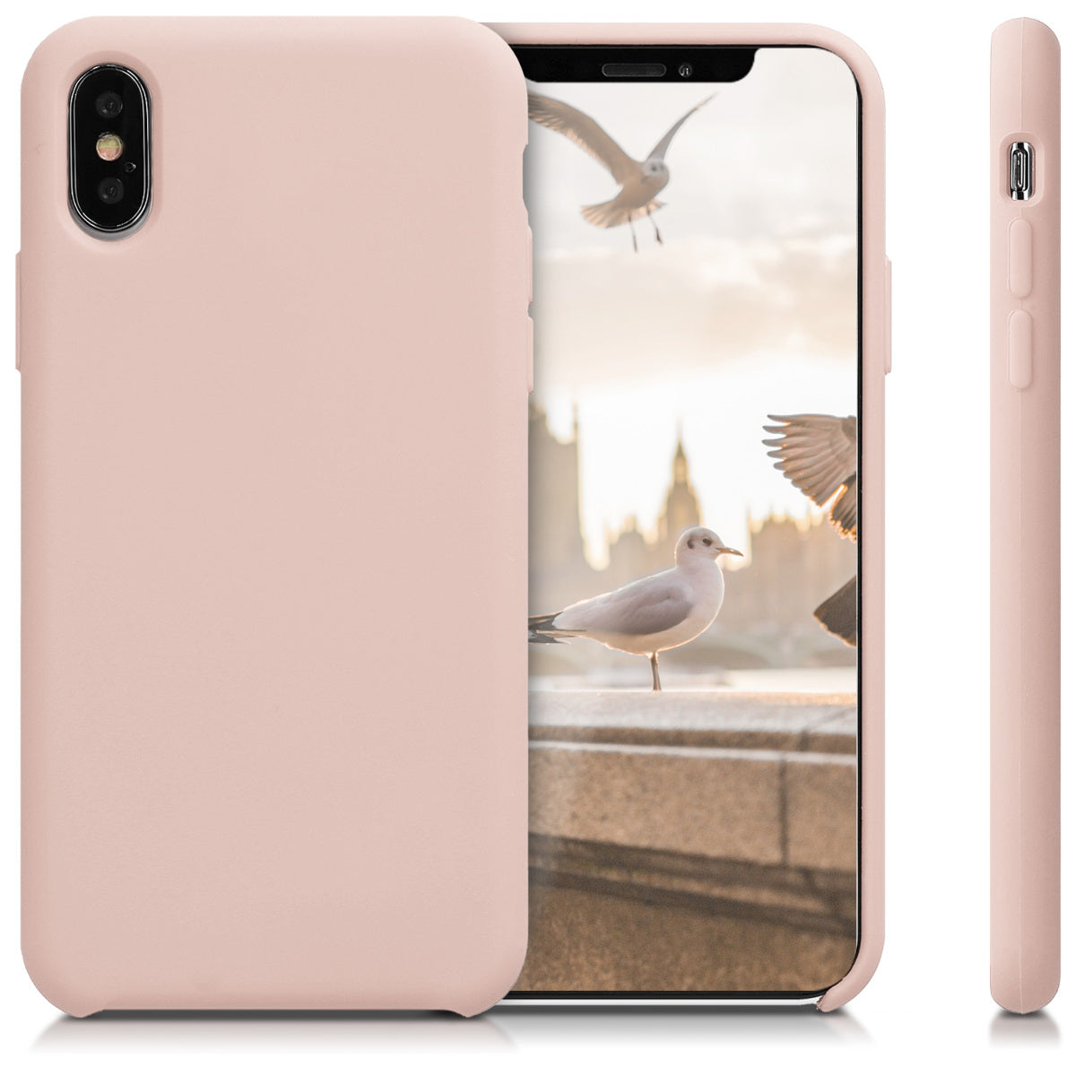 kwmobile Phone Case for Apple iPhone XS - Silicone Case - Wireless Charging - Protective Cover