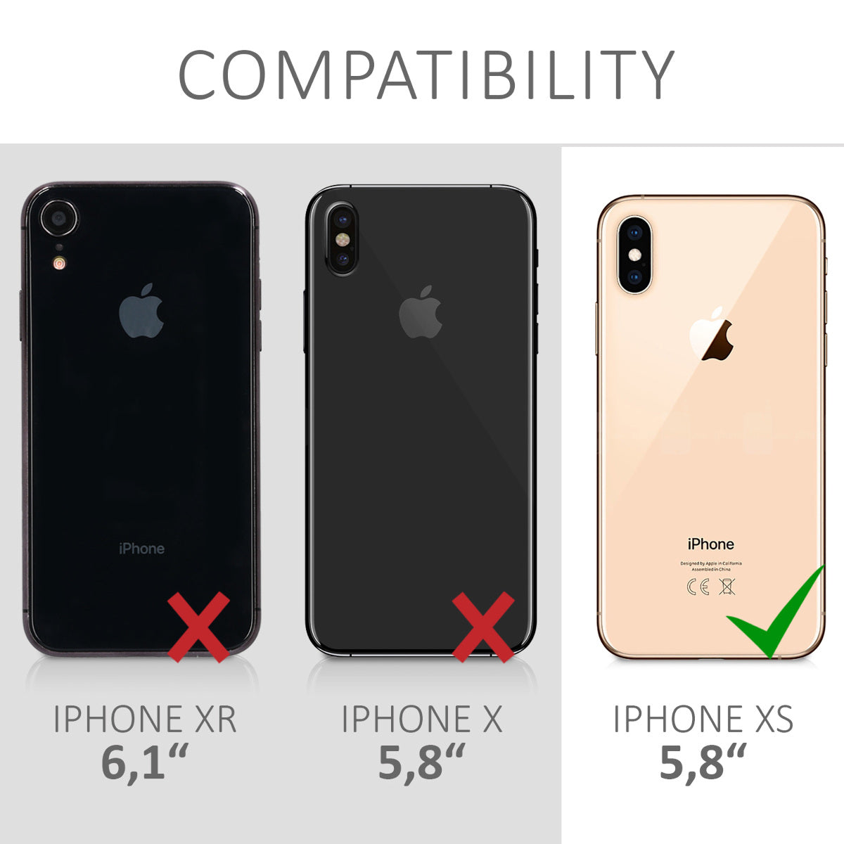 kwmobile Phone Case for Apple iPhone XS - Silicone Case - Wireless Charging - Protective Cover