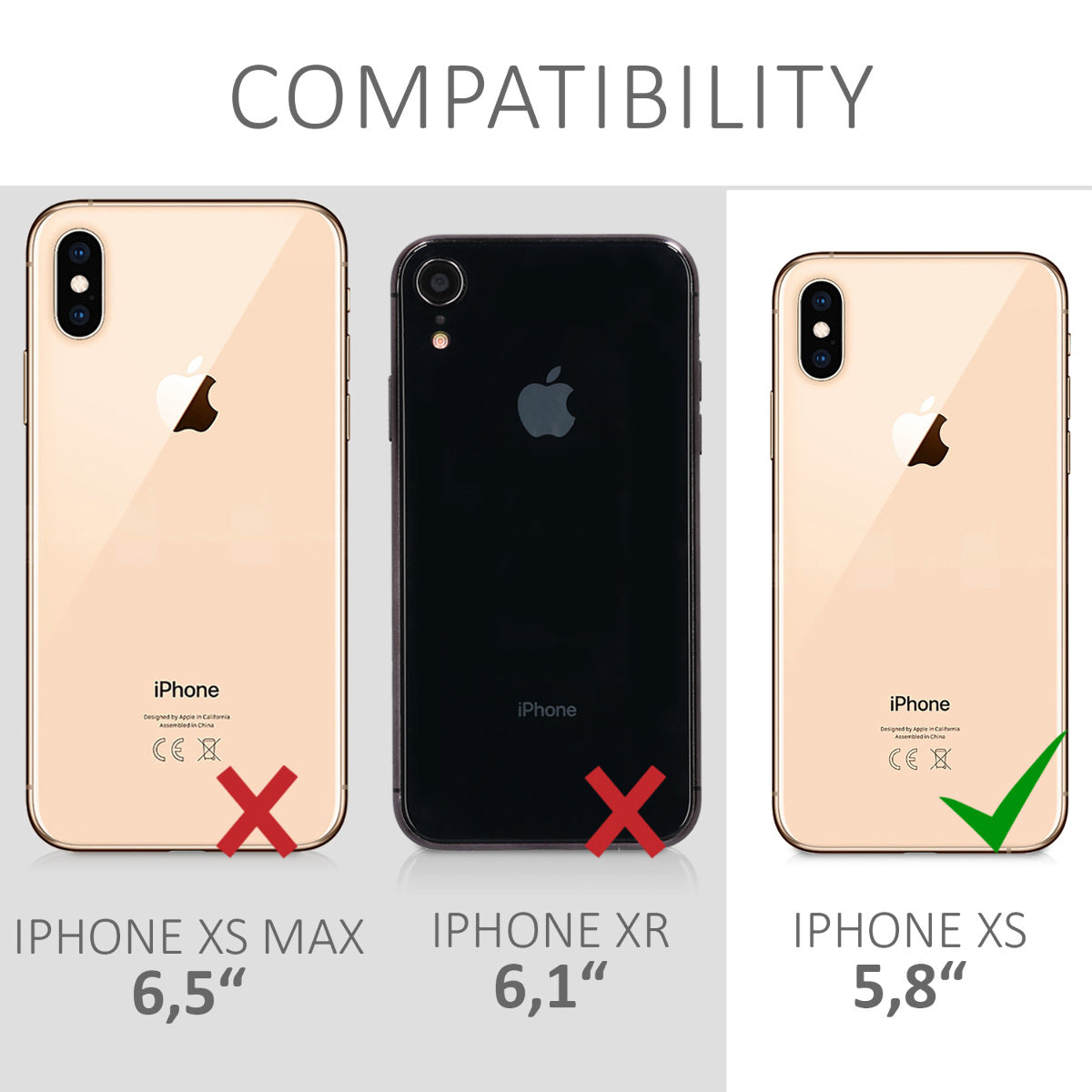 kwmobile Phone Case for Apple iPhone XS - Silicone Case - Wireless Charging - Protective Cover