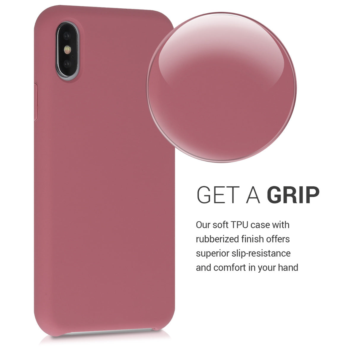 kwmobile Phone Case for Apple iPhone XS - Silicone Case - Wireless Charging - Protective Cover