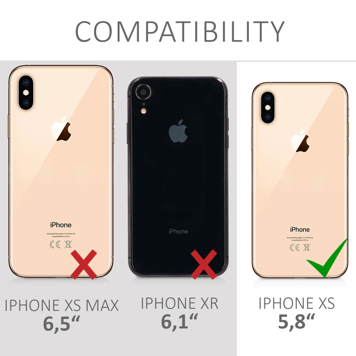 kwmobile Phone Case for Apple iPhone XS - Silicone Case - Wireless Charging - Protective Cover