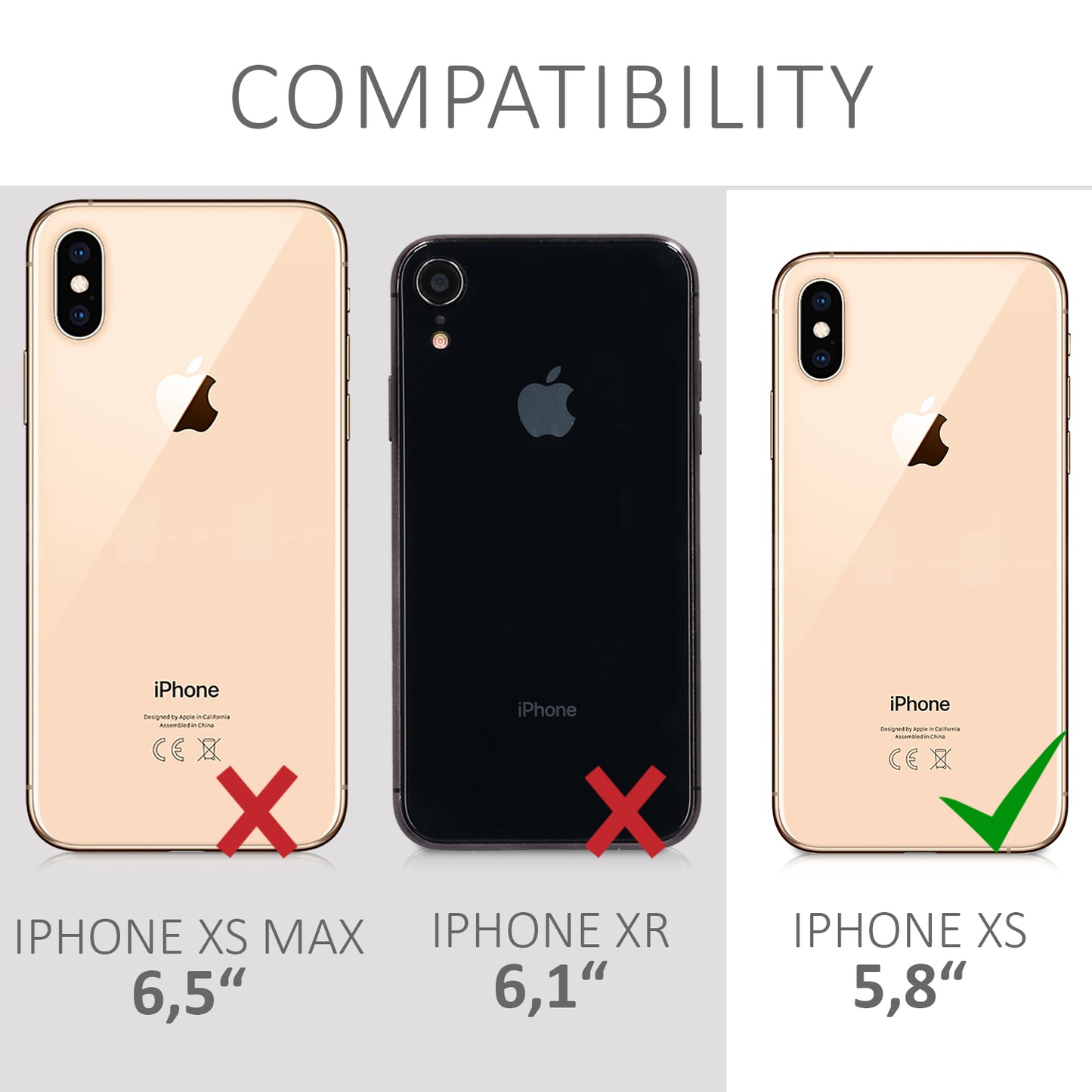 kwmobile Phone Case for Apple iPhone XS - Silicone Case - Wireless Charging - Protective Cover