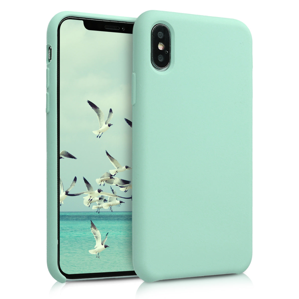 kwmobile Phone Case for Apple iPhone XS - Silicone Case - Wireless Charging - Protective Cover