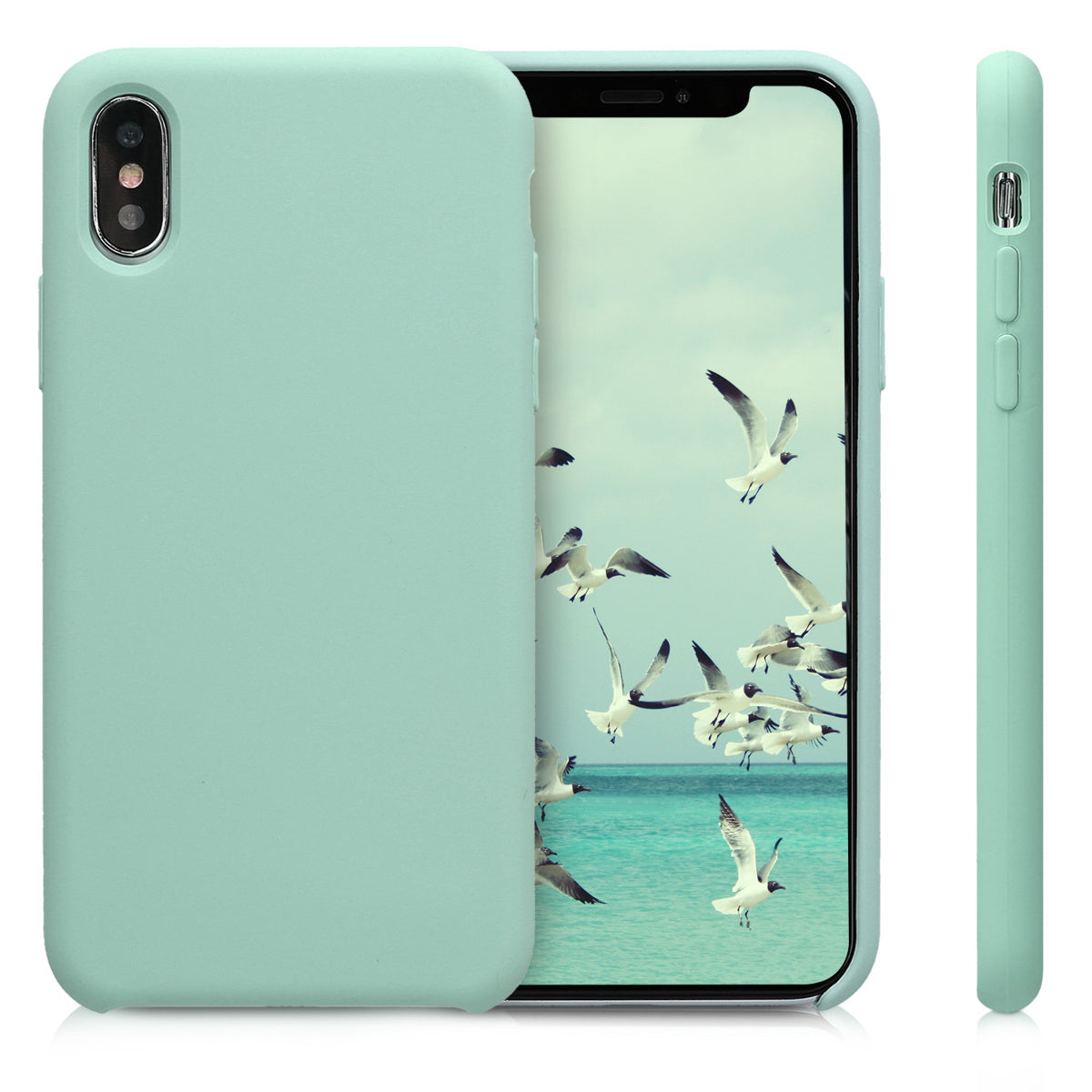 kwmobile Phone Case for Apple iPhone XS - Silicone Case - Wireless Charging - Protective Cover