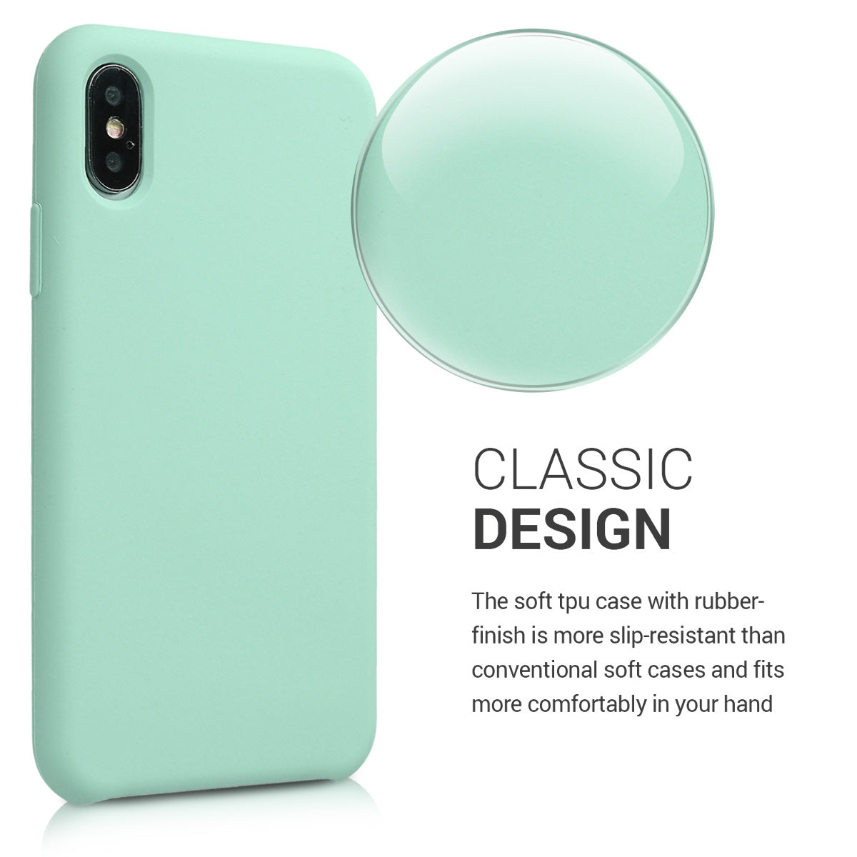 kwmobile Phone Case for Apple iPhone XS - Silicone Case - Wireless Charging - Protective Cover
