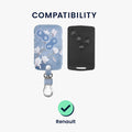 kwmobile Car Key Cover Compatible with Renault 4-Button Car Key Card (Keyless Go Only) Faux Leather Protective Case Key Fob Cover Don't touch my Key