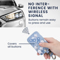 kwmobile Car Key Cover Compatible with Renault 4-Button Car Key Card (Keyless Go Only) Faux Leather Protective Case Key Fob Cover Don't touch my Key