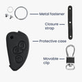 Faux Leather Car Key Cover for Alfa Romeo 3-Button Flip Car Key