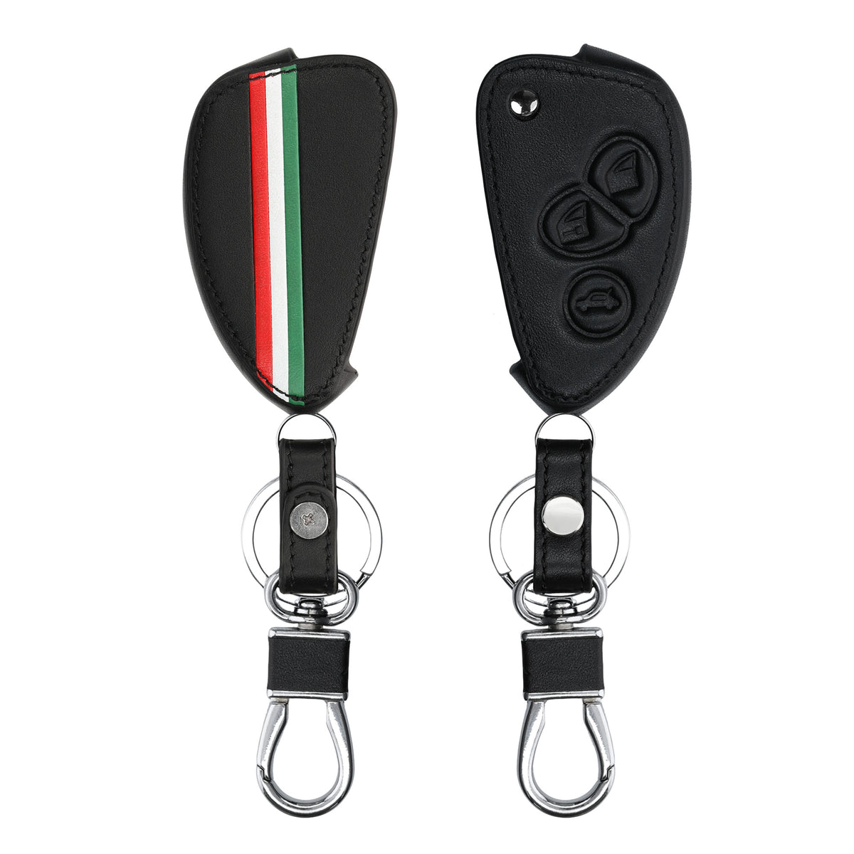 Faux Leather Car Key Cover for Alfa Romeo 3-Button Flip Car Key