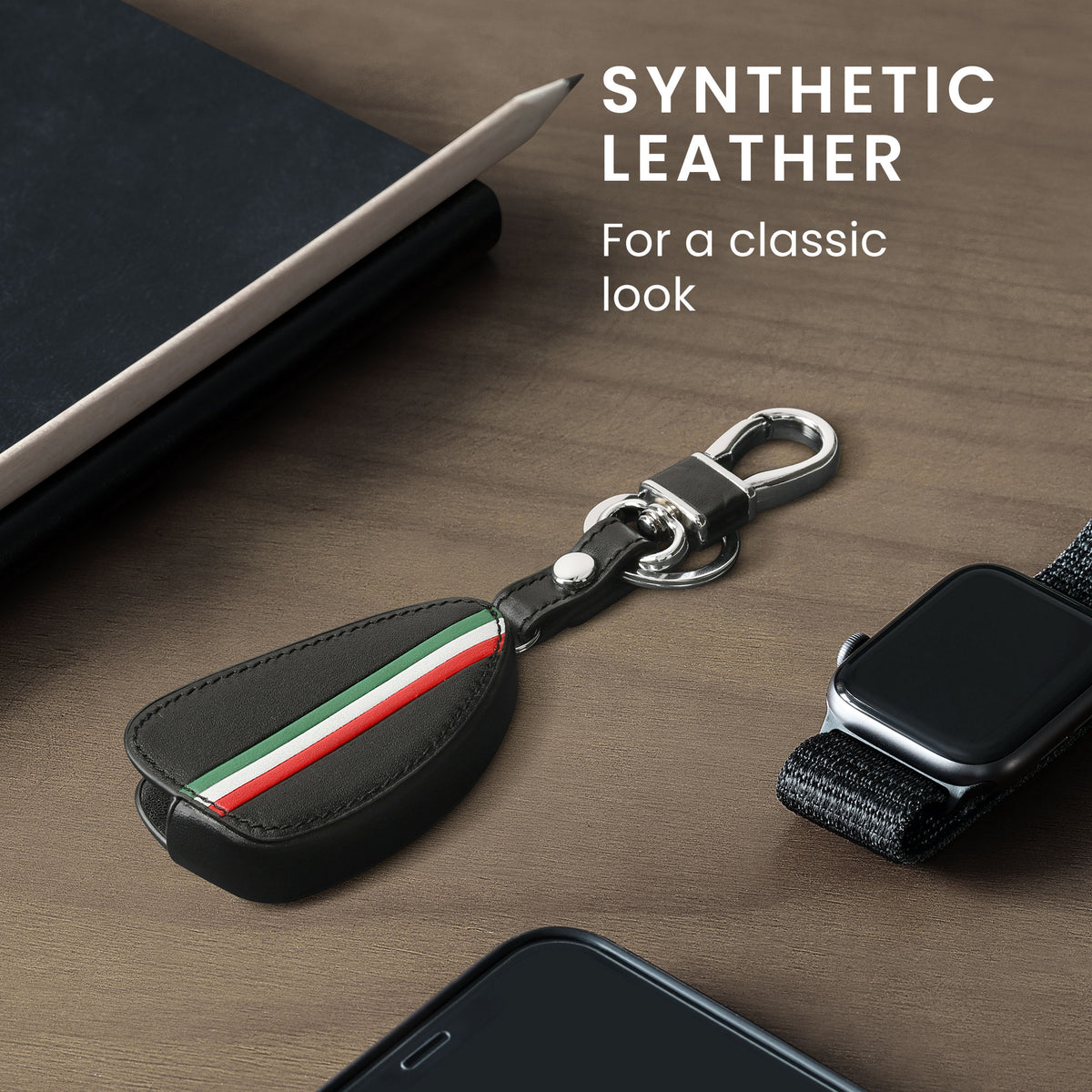 Faux Leather Car Key Cover for Alfa Romeo 3-Button Flip Car Key
