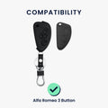 Faux Leather Car Key Cover for Alfa Romeo 3-Button Flip Car Key