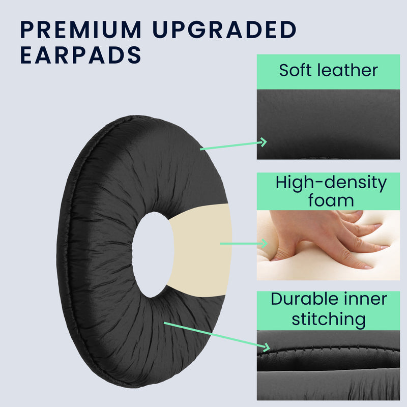 kwmobile Ear Pads for Technics RP DJ1200 / DJ1210 Earpads Replacement Headphone Spare Parts Over Ear Headphones
