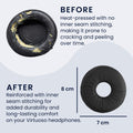 kwmobile Ear Pads for Technics RP DJ1200 / DJ1210 Earpads Replacement Headphone Spare Parts Over Ear Headphones