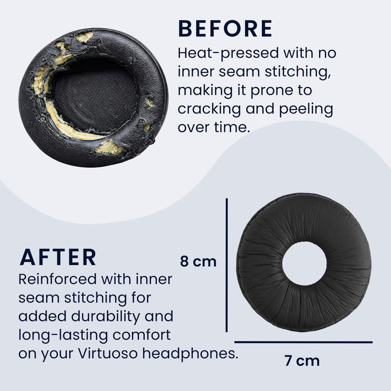 kwmobile Ear Pads for Technics RP DJ1200 / DJ1210 Earpads Replacement Headphone Spare Parts Over Ear Headphones
