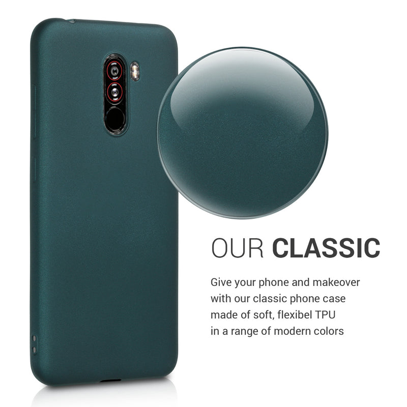 kwmobile Case for Xiaomi Pocophone F1 - Shimmering Silicone Cover - Protective Case