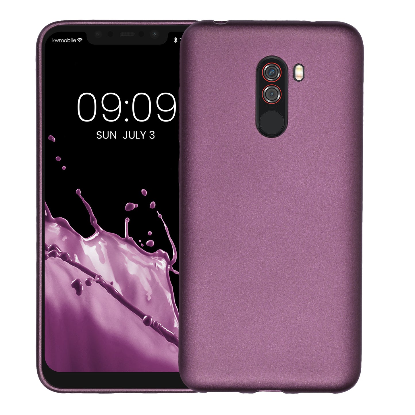 kwmobile Case for Xiaomi Pocophone F1 - Shimmering Silicone Cover - Protective Case