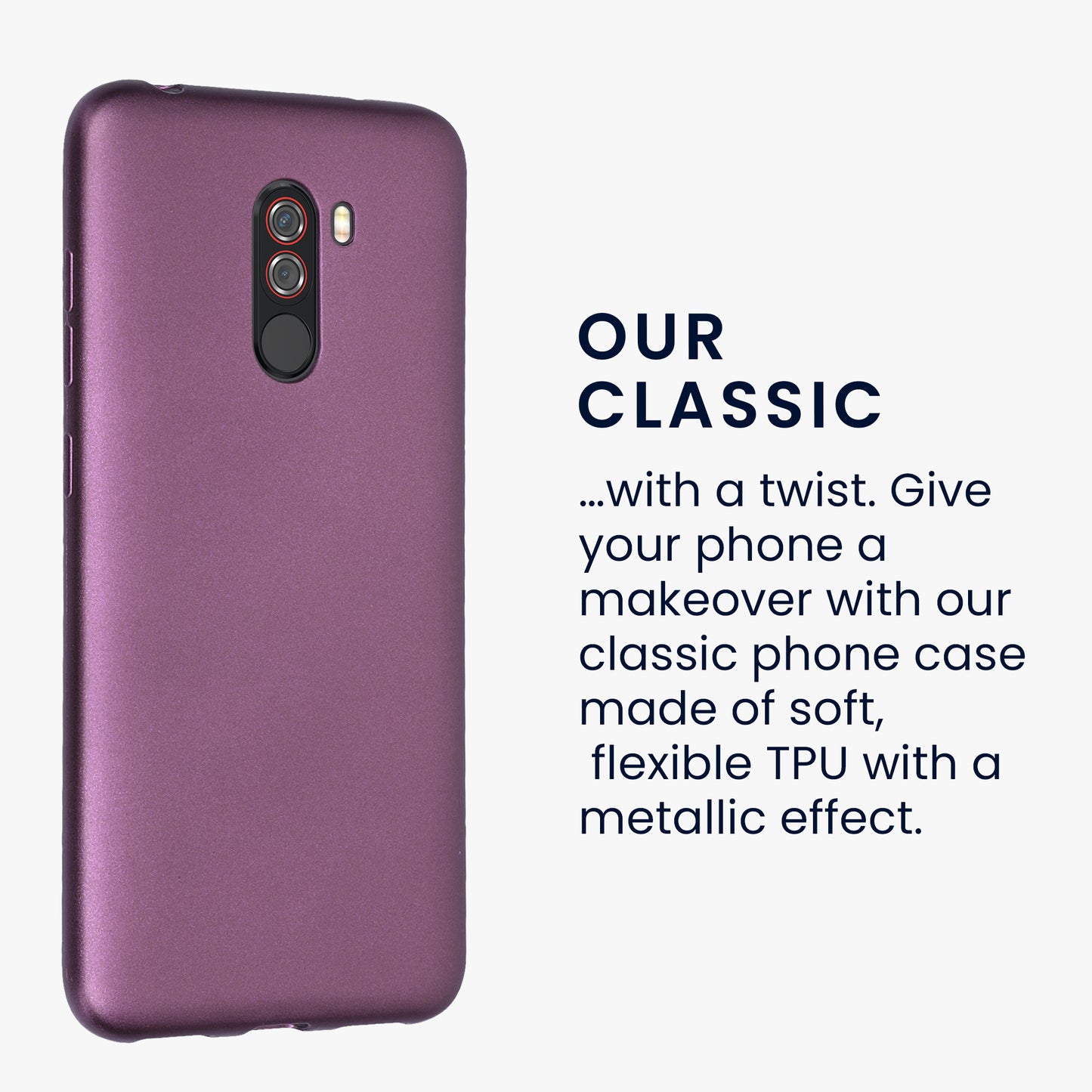 kwmobile Case for Xiaomi Pocophone F1 - Shimmering Silicone Cover - Protective Case