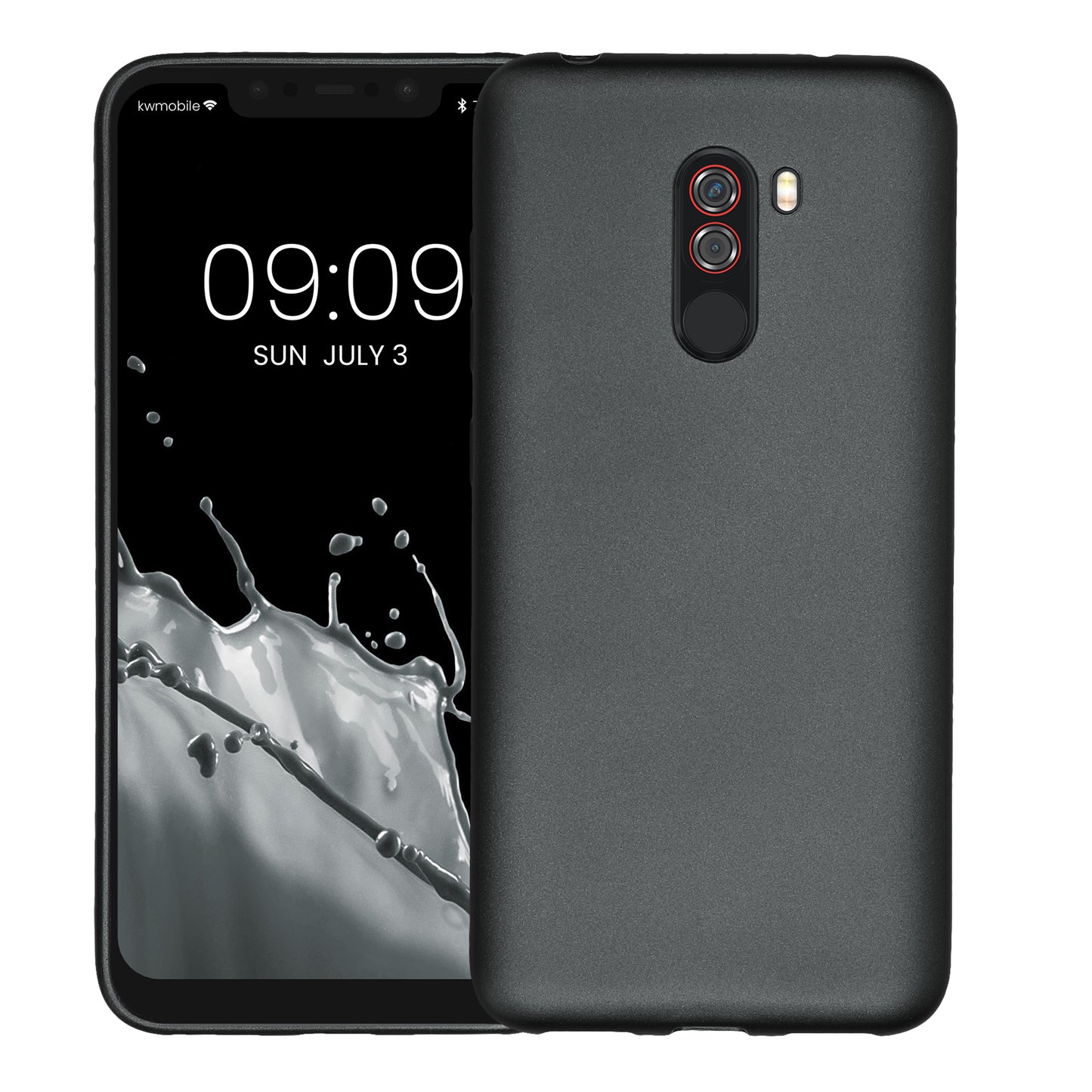 kwmobile Case for Xiaomi Pocophone F1 - Shimmering Silicone Cover - Protective Case