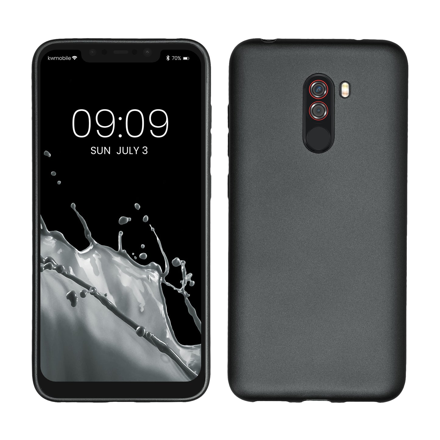 kwmobile Case for Xiaomi Pocophone F1 - Shimmering Silicone Cover - Protective Case